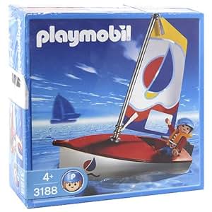 Amazon.com: Playmobil 3188 Child's Sailboat: Toys &amp; Games