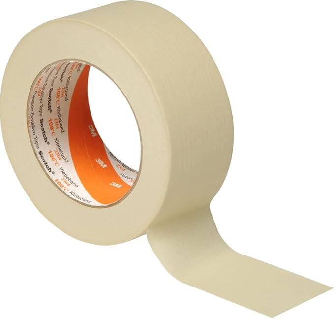Scotch Masking Tape Pressure Sensitive Tan 3 Rolls 75 mm x 50 m