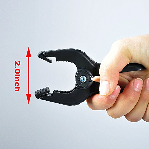 Slow Dolphin Heavy Duty Spring Clamps Clip 4.5 Inch for Muslin/Paper Photo Studio Backdrops Background-6 Pack(Black)