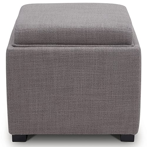 CHITA Storage Ottoman Cube (with Tray),Footrest Stool Seat Serve as