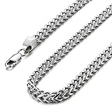 Besteel Stainless Steel 6MM Mens Curb Charm Necklace for Men Chain Link Punk Rock Biker 20-30 Inch