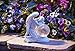 Moonrays 92367 Serene Angel Garden Statue with Crackle Globe and Solar Powered White LED, Stone