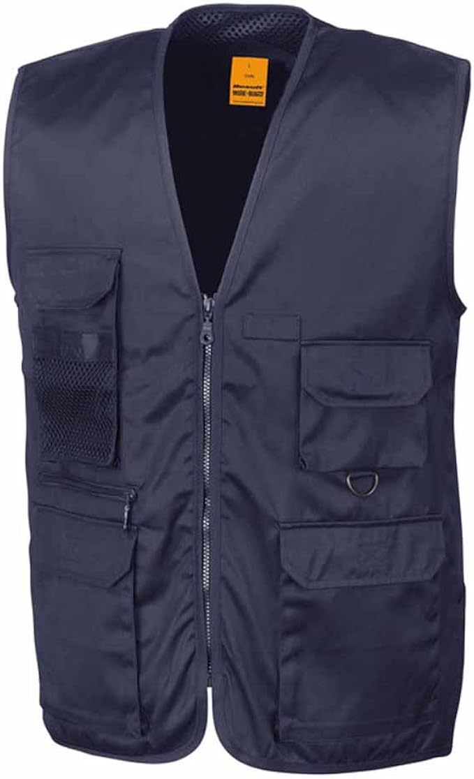 Result Weste Mit Mehreren Taschen Leichte Jacke Ohne Armel Bodywarmer Ref Nr R045x Marineblau Unisex Damen Herren Gr Medium Marineblau Amazon De Bekleidung