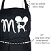 VMNlooking Mr. and Mrs. Couple Aprons Matching Aprons for Wedding 2 Size(Mickey)