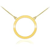 14k Yellow Gold Circle of Life Pendant Karma Necklace