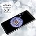QEONIX Galaxy S9 Screen Protector - Real HD Full Frame Tempered Glass, 3D Touch, 9H Hardness, Case Friendly [2-Pack]