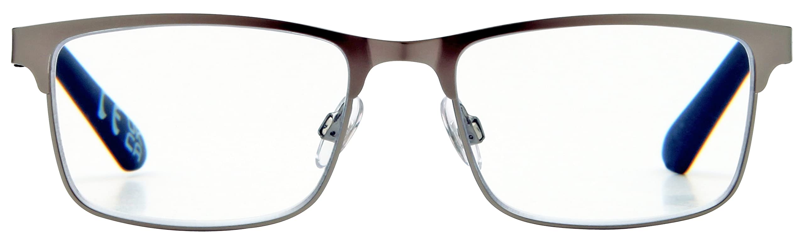 Foster Grant Larch Reading Glasses for Men & Women +3.50 – Rectangular Frame with Blue Light Filtering Lenses, Scratch-Resistant Coating, Spring Hinges & Protective Case