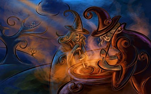 Halloween Spookville Weird Witches Potions Art Mouse Pad mousepad Computer Desktop Supplies