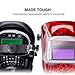 Neiko 53932A Auto-Darkening Welding Helmet | TIG, MIG, MMA, MAG/CO2 | Solar and Battery Powered | Red Skeleton Design