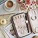 BAGSMART Double Layer Travel Jewelry Organizer Jewelry Storage Carrying Cases for Earrings, Necklaces, Rings, Black