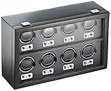 WOLF 270802 Heritage 8 Piece Watch Winder with Cover, Black