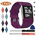 Fitbit Surge Bands, KingAcc Silicone Accessory Replacement Band for Fitbit Surge, with Metal Buckle Fitness Wristband Strap WatchBand Women Men (1-Pack, Dark Purple/Plum, Large)
