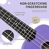 Donner Soprano Ukulele DMU-01 21in Matte Purple Bundle Kit with Lessons view 3