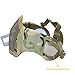 NO B Tactical Foldable Mesh Mask with Ear Protection for Airsoft Paintball with Adjustable Baseball Cap (CAMO)