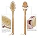 Tinksky Body Brush Premium Natural Boar Bristle Scrubbing Brush Long Handle with Detachable Head for Exfoliating Reduce Cellulite
