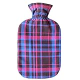 Fashy 2 L Red Tartan Covered Hot Water Bottle