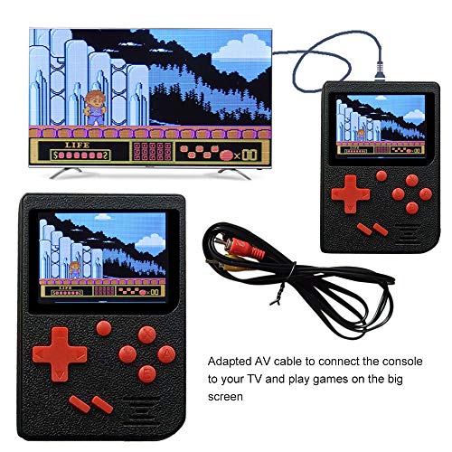 LiPing Retro Mini Handheld Video Game Console Gameboy Built-in 168 Classic Games for Kids Play Fun at Home Office Desk Top Anywhere by (Black) - Thumbnail 3