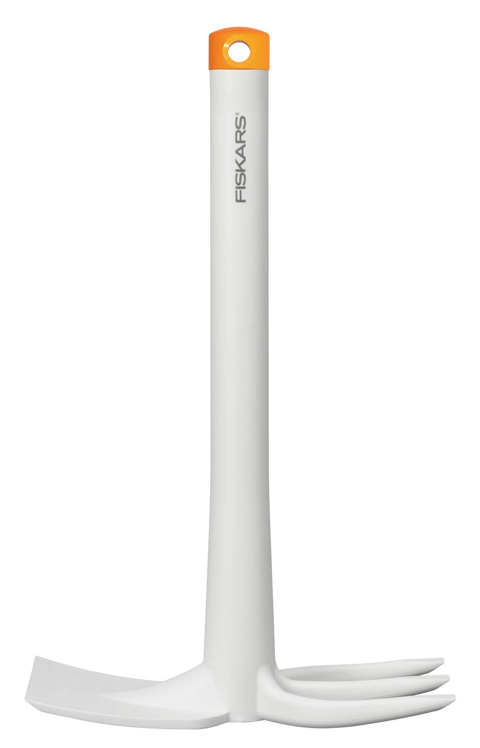 Fiskars combi hoe for planting flowers or weeding, Length: 32.2 cm, White/orange, Glass fibre-reinforced plastic, Light, 1027035