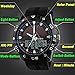 Gosasa Men's Solar Power Military Dual Time Zones Slide Rule Silicone Band Sports Wrist Watch (Coffee)