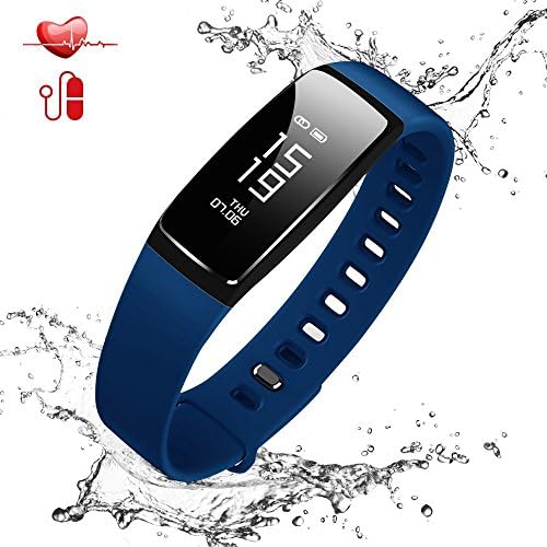 Fitness Tracker, TEYO BP Fitness Wristband with Heart Rate Monitor Watch Smart Wristband Steps Activity Tracker Compatible for Android and IOS Phone