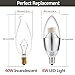 L LOHAS LED Candelabra Bulb, Dimmable 60-Watt Light Bulbs Equivalent, LED 6-Watt Warm White 2700K Chandelier Bulbs, Decorative Candle Light Bulb E12 Candelabra Base, 120V, 550 Lm, Torpedo Shape(3 Pack)