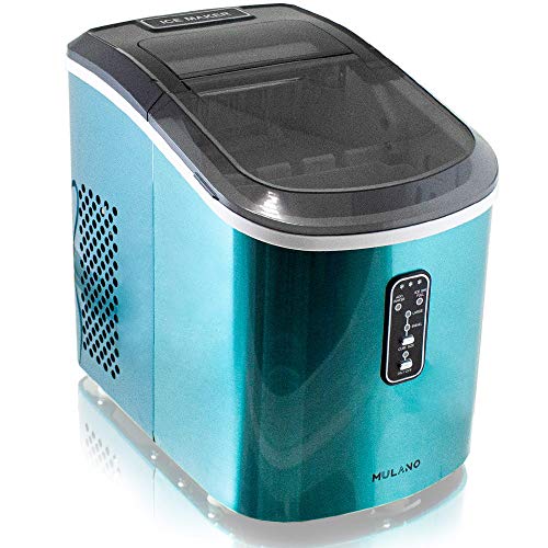 Eiswürfelmaschine Edelstahl Eiswürfelbereiter Eiswürfel Ice Maker Eis Maschine Icemaker (Hellblau) – Bild 3