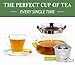 Chefast Tea Infuser for Loose Tea - Set of 2 Large Cup & Scoop with Bag Clip - Reusable Tea Strainers, Steeper for Loose Tea, Diffusers for Brew, Tea, Spices & Seasonings. Satisfaction Guarantee