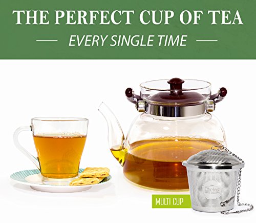 Tea Infuser Set by Chefast (Large Size) - Combo Kit of 2 Multi Cup Infusers & Metal Scoop with Bag Clip - Reusable Stainless Steel Strainers and Steepers for Loose Leaf Teas - Thumbnail 3