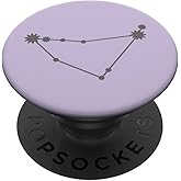 Light Gray Purple Zodiac Capricorn PopSockets Adhesive PopGrip