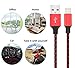 M-BETTER(TM) 2pcs 6ft iPhone Charger, Durable Braided Charging Cord, Data Cable for iPhone 6S 6S Plus 6 6 Plus 7 7 Plus SE 5S 5C 5 iPad Air Mini iPad 4th iPod(Red)