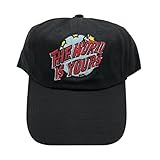 Guangping Liu The World is Yours Dad Hats Baseball Cap 3D Embroidered Adjustable Snapback Cotton Strapback Black