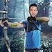 Seakcoik Archery Gloves, Genuine Leather Gloves with Three Finger for Recurve & Compound Bow, Hand Guard Protective for Men Women & Youth - M