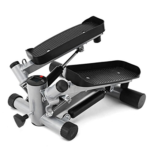 Fashine Health &Fitness Mini Twister Stepper 2 in 1 Air Climber Folding Stair Cardio Exercise Step Machine w/ Resistance Band