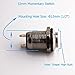 Momentary Push Button Switch, URTONE UR125, 1NO SPST DC/AC 36V 2A Metal Shell Suitable for 12mm 1/2