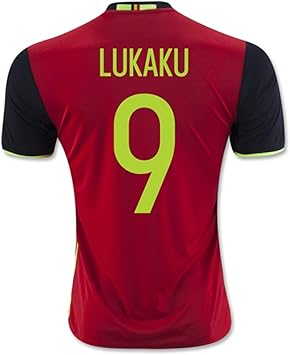 Amazon Adidas Lukaku 9 Belgium Home Jersey Uefa Euro 16 Authentic Name Number サッカーユニフォーム ベルギー ホーム用 ルカク Adidas アディダス ユニフォーム