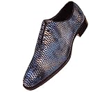Bolano Mens Exotic Faux Snake Skin Print Oxford Dress Shoe: Style Seabrook