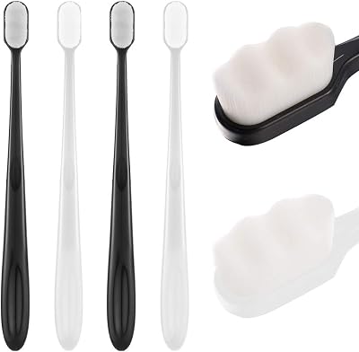 metagio Soft Bristle Toothbrush 4 Pack Micro Nano for Sensitive Gums