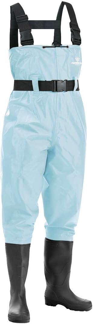 FISHINGSIR Fishing Chest Waders for Men with Boots Mens Womens Hunting Bootfoot Waterproof Nylon and PVC with Wading Belt