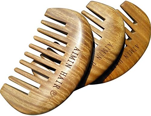 wooden afro combs wide tooth wooden comb Sandal wide tooth wood comb -with Premium gift package