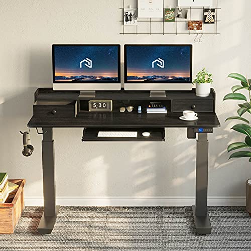 Rolanstar Height Adjustable Desk 47", Standing Desk with Keyboard Tray