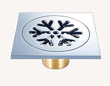 Amazon Com Henri 4 Inch Square Floor Drain Chrome Brass Waste