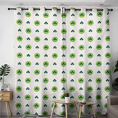 Amazon Com Indoor Outdoor Curtains Floral Clover Flowers Green