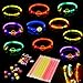 120PCs Glow Sticks Bracelets Set（Including 20PCs Glow Sticks and 100PCs Jewelry Beads）for Halloween Party Favors, Halloween Decorations and Glow in Dark Party Supplies