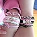 BAE Icons Dance Bracelet Gift for Girls, Infinity Dance Bracelet Ballet Shoes Charm, Gift Wrapped (Pink, White, 5.5in Medium). Pink Jewelry for Girls. Dance Girl Gift for Birthday Gifts