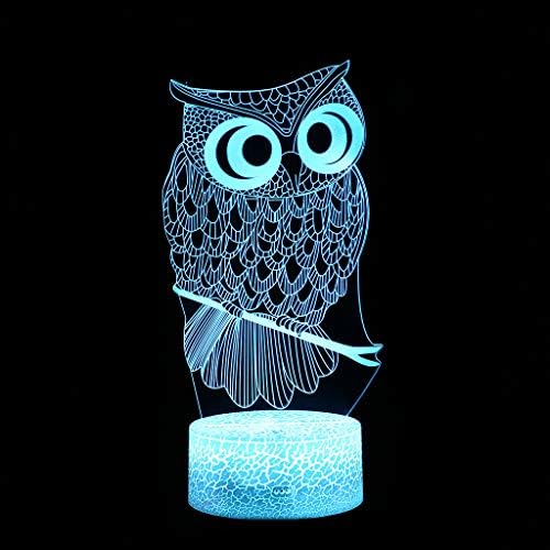 Iusun LED 3D Illuminated Lamp Optical Illusion Desk Night Light with 7 Color ChangingDecorations Glowing DIY Ornament Wedding Party Holiday Decor