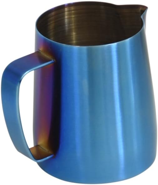 Latte Art | Stainless Steel Premium Milk Frothing Pitcher (Light Blue, 12 oz)