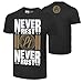 WWE Authentic Wear AJ Styles Never Rest, Never Rust T-Shirt Black Ink Heather Medium