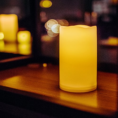 iZAN Outdoor Indoor Flameless Candles with Timer Waterproof Plastic