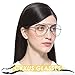 Cyxus Aviator Glasses Stylish Blue Light Blocking Eyeglasses Computer Eyewear Anti Eyestrain Metal Frame Clear Lens Black