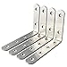 Alise 4mm Thick Shelf Brackets,Floating Shelves Bracket Heavy Duty L Brackets Corner Brace for Walls Wood Board,6X4 Inch Stainless Steel Brackets for Shelves,Brushed Nickel 4 Pcs